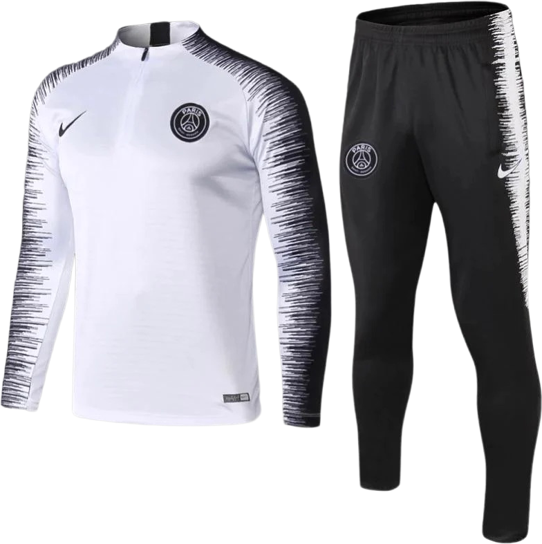 PSG Tracksuit White and Black Full-Set