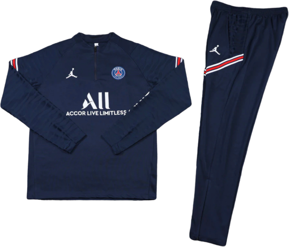 PSG Jordan Tracksuit Navy, Red, and White Full-Set