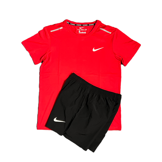 Nike T-shirt and Shorts Activewear Set Red