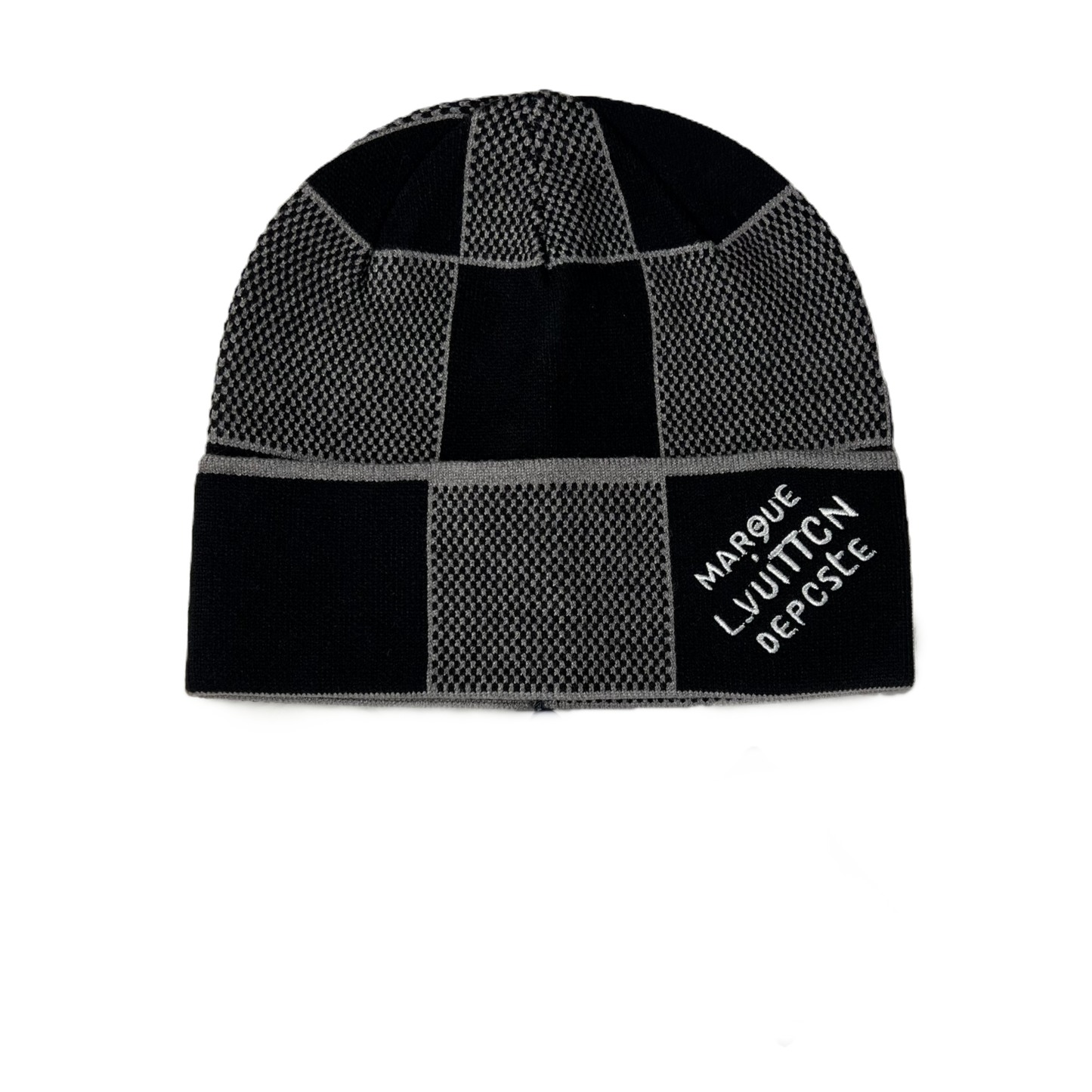 Louis Vuitton Beanie Damier Heritage Black and Grey LV Hat