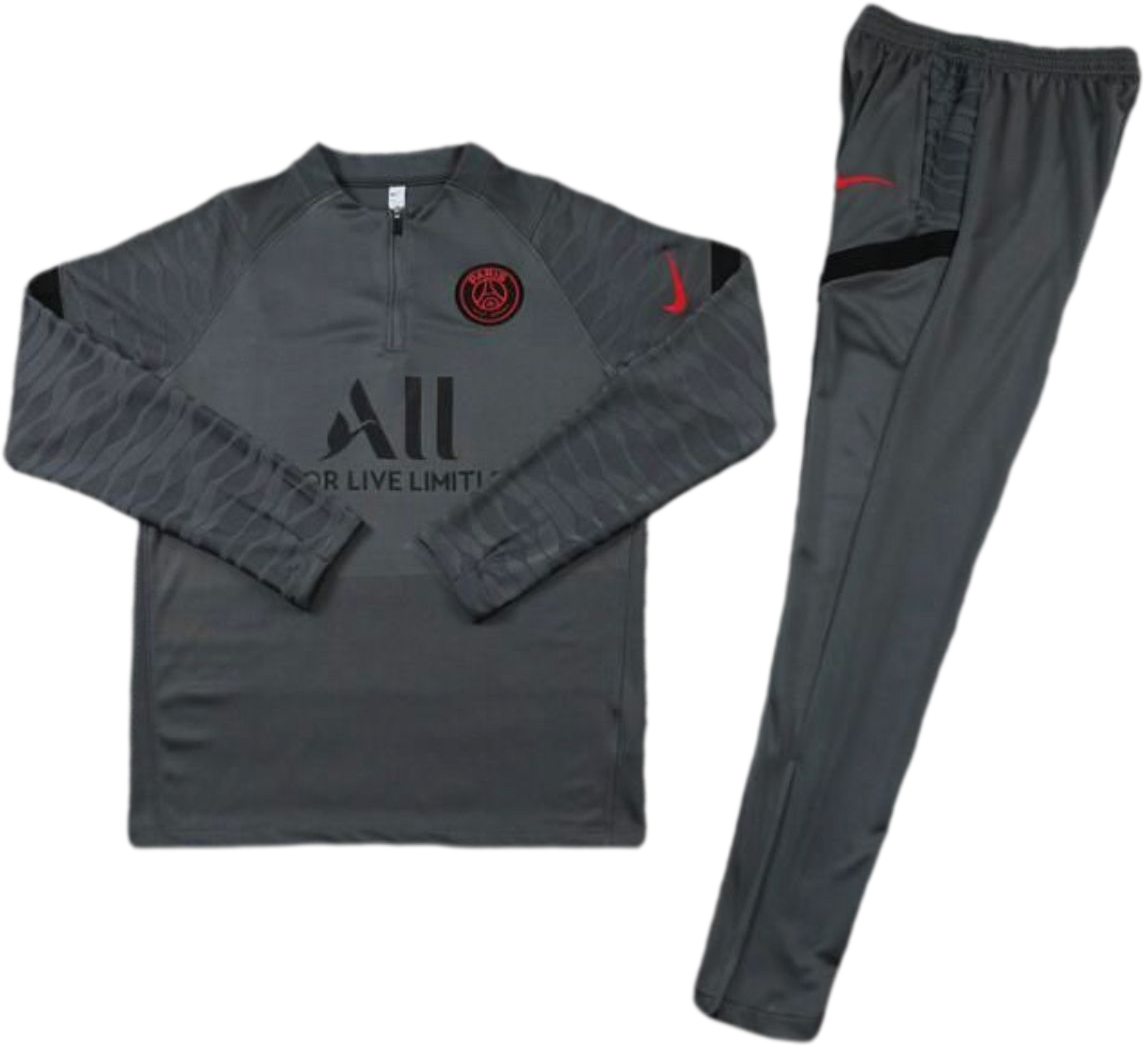 PSG Nike Tracksuit Grey and Red Full-Set