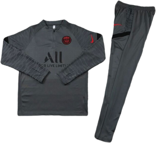 PSG Nike Tracksuit Grey and Red Full-Set