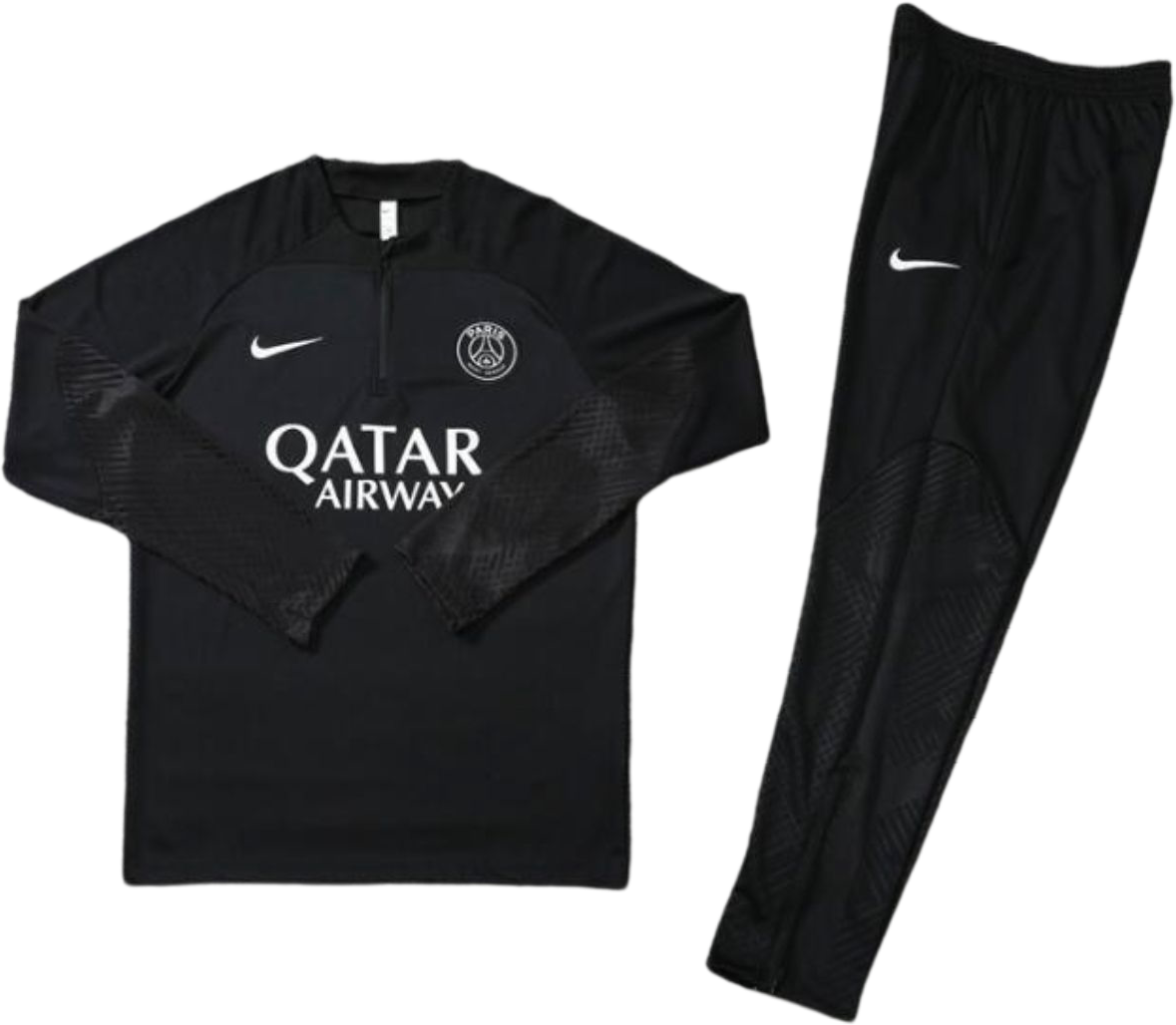 PSG Nike Tracksuit Black and White Full-Set