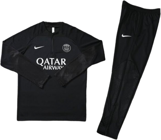PSG Nike Tracksuit Black and White Full-Set