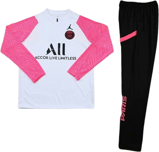 PSG Jordan Tracksuit Pink, White, and Black Full-Set