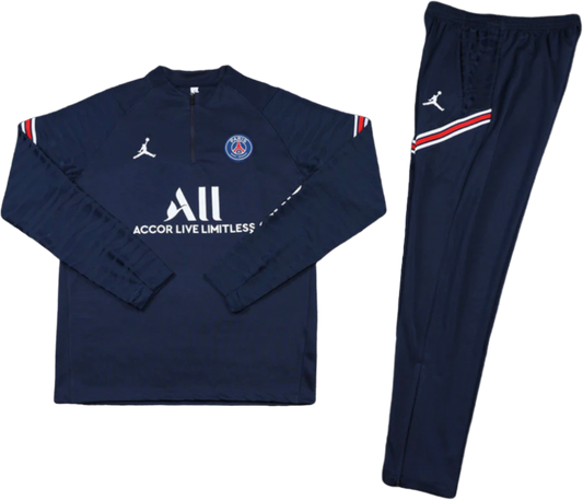PSG Jordan Tracksuit Navy, Red, and White Full-Set