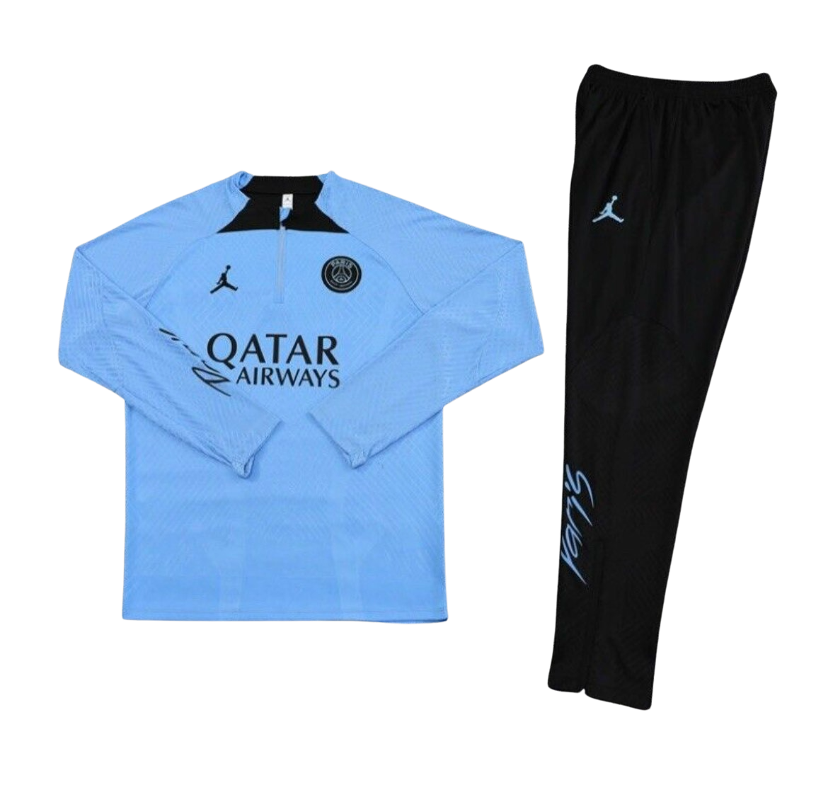 PSG Jordan Tracksuit Light Blue and Black Full-Set