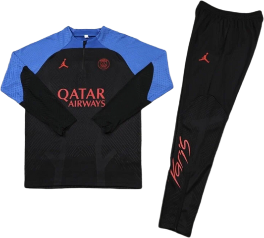 PSG Jordan Tracksuit Black, Blue, and Red Full-Set